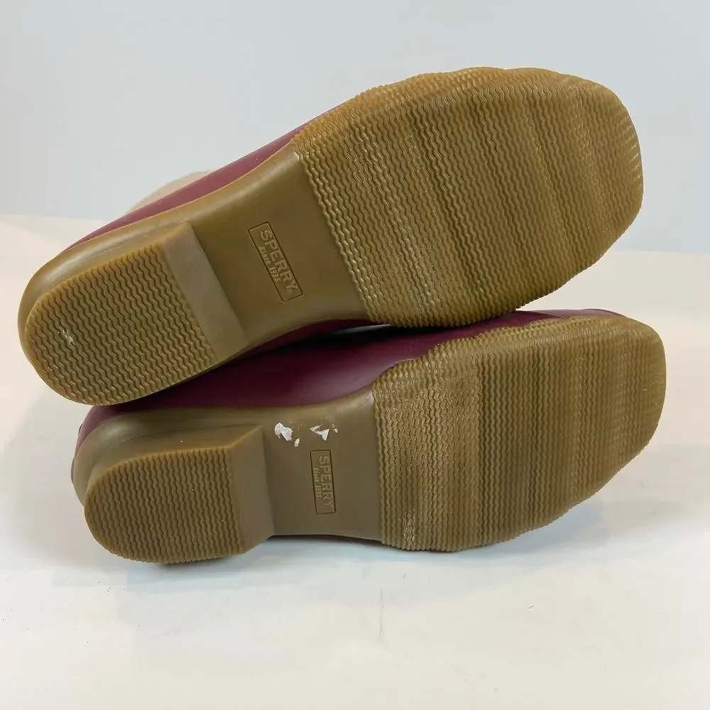 Sperry Top Sider Wool Saltwater Duck Boots Women's Size 8